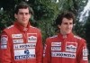 Senna - Alain Prost and Ayrton Senna in a team photo...1989