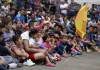 Happy Welcome - Zuschauer bei der Clowns-Show in der...etten