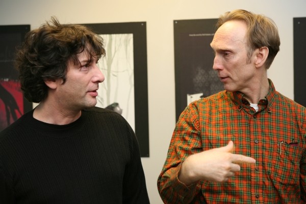 Neil Gaiman (left), author of the book Coraline,...idson