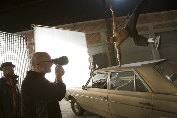 Honey 2 - D.P. DAVID KLEIN captures a dance stunt....left