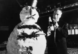 Drei Männer im Schnee mit Günther Lüders