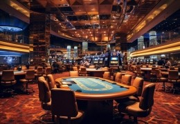 AI generiertes Bild: Blick auf einen Spieltisch im Casino