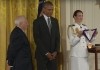 Nationalpreisträger Mel Brooks mit US-Präsident...Obama