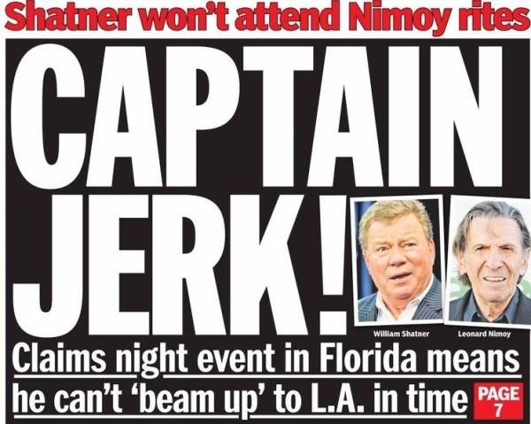 Daily News Schlagzeile: Captain Jerk