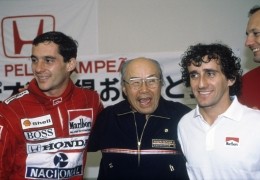 Senna - Alain Prost, Mr Honda, Ayrton Senna and Ron...1988.