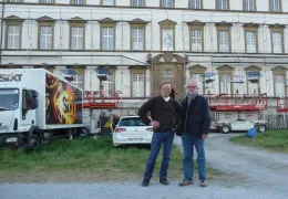 Nebel im August - Regisseur Kai Wessel (links) und...heim)