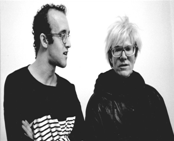 Keith Haring und Andy Warhol (rechts)